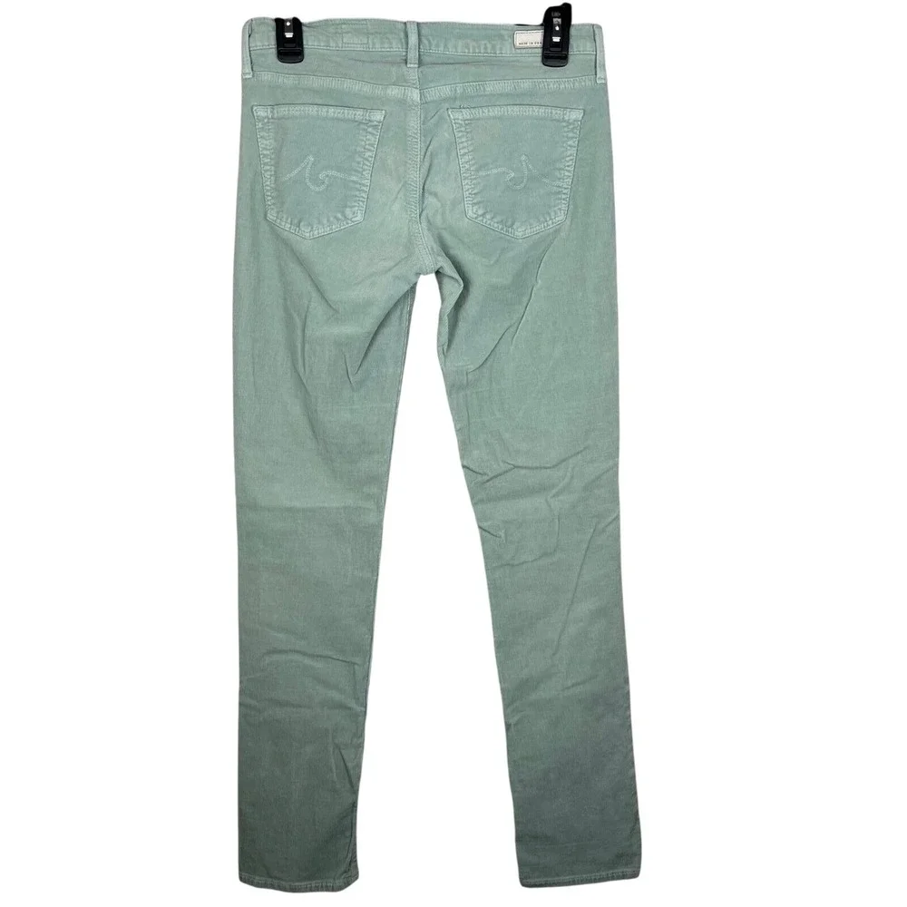 AG The Stevie Slim Straight Corduroy Pants‎ Mint Green Casual Size 27